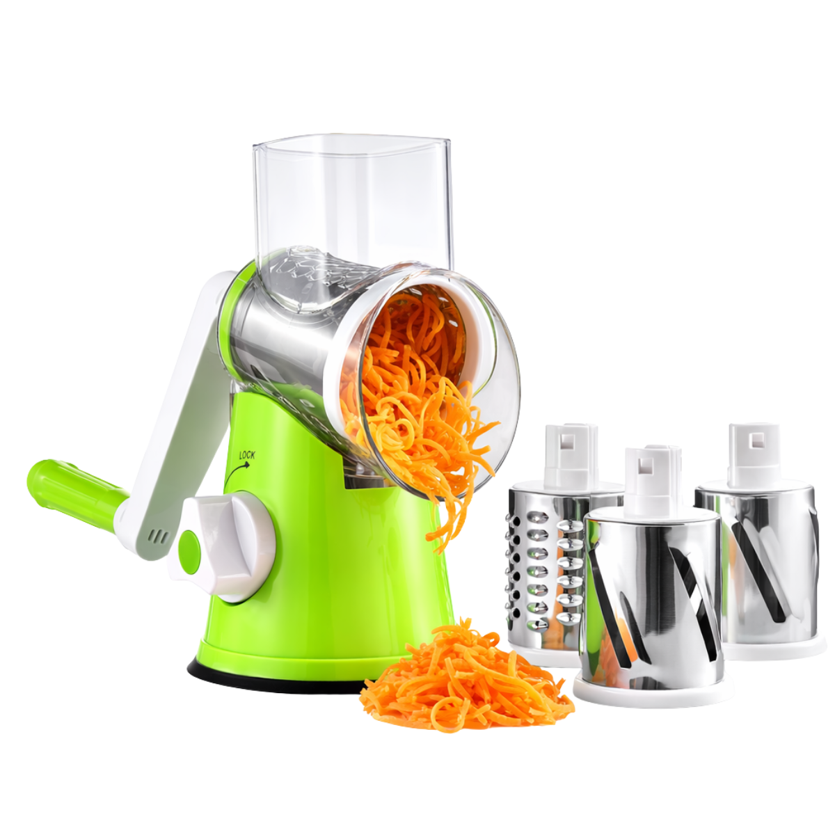 Vegetable Cutter & Slicer Manual Kitchen Cheese Chopper Machine With 3 Sharp Drums