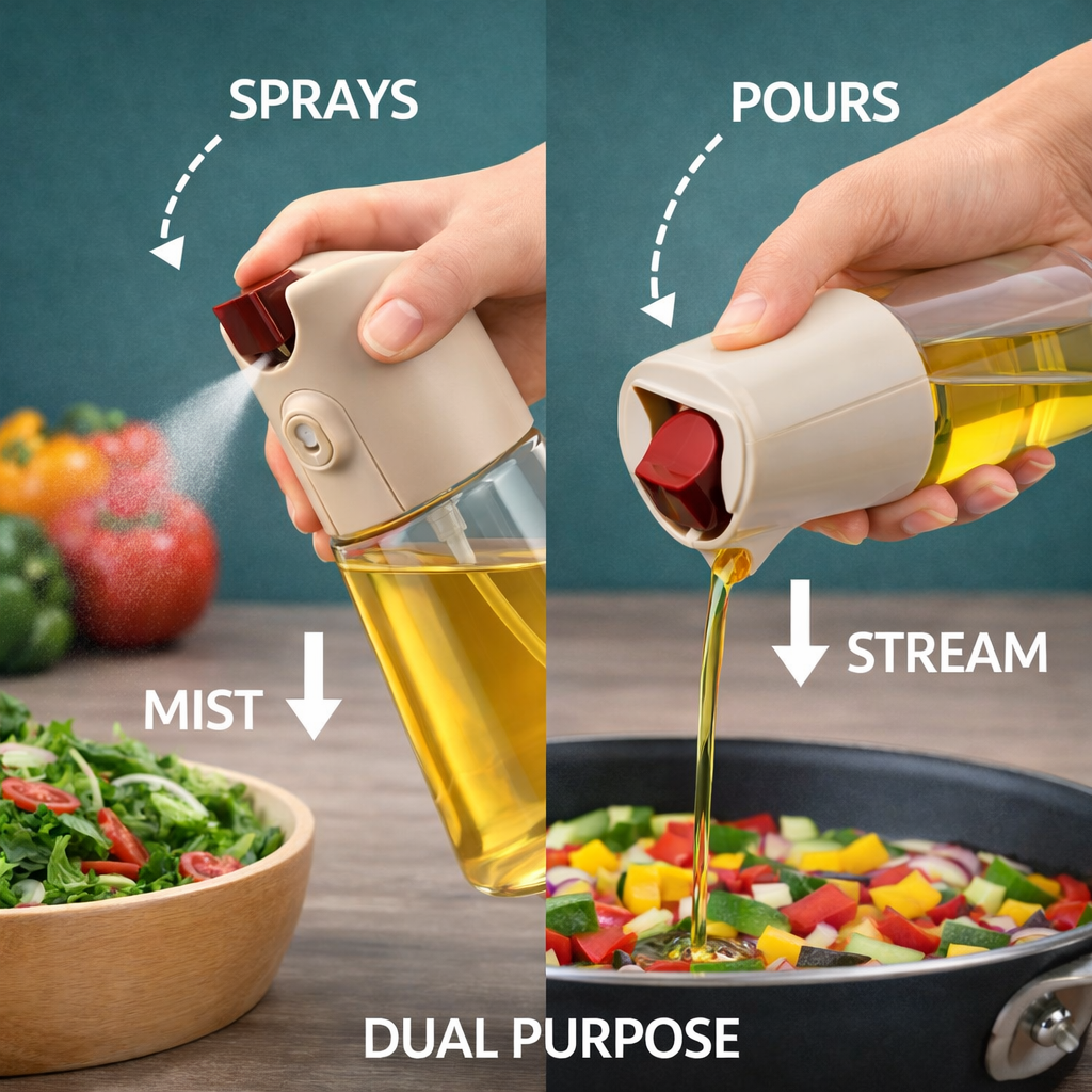 Dual Purpose Oil Pourer and Sprayer