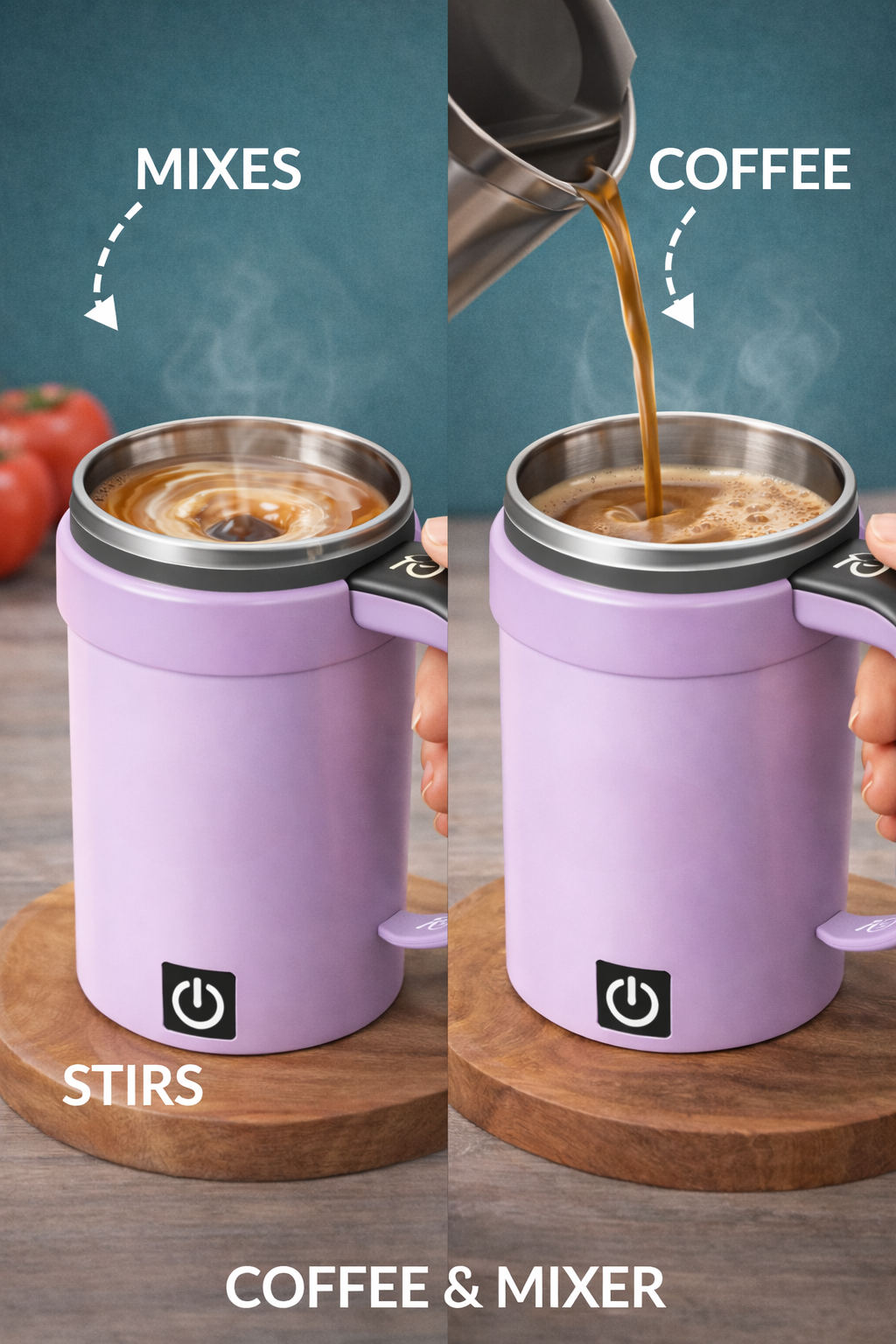 Electric Mug Coffee Mixer 380ml Coffee Cup Mixing