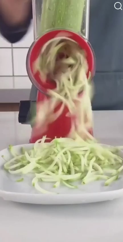 Vegetable Cutter & Slicer Manual Kitchen Cheese Chopper Machine With 3 Sharp Drums